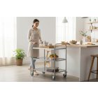 3 Polcos Rozsdamentes Zsúrkocsi - Praktikus és Tartós Tálalókocsi