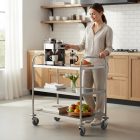 3 Polcos Rozsdamentes Zsúrkocsi - Praktikus és Tartós Tálalókocsi