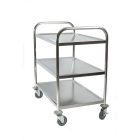 3 Polcos Rozsdamentes Zsúrkocsi - Praktikus és Tartós Tálalókocsi