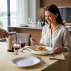 Parma szögletes fehér étkészlet 18 részes, opál üveg - Bormioli Rocco opál üveg