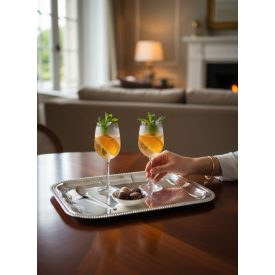 Króm tálca 41X31 cm