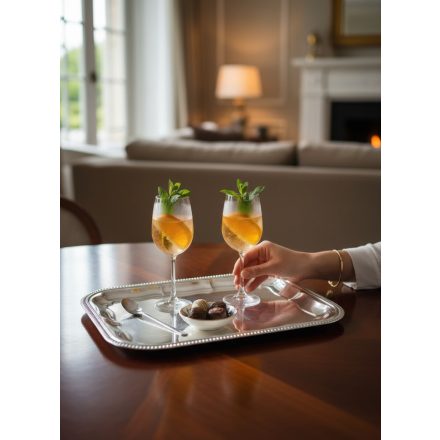 Króm tálca 41X31 cm