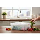 Denox GN edény 1/2 65 mm 4 liter ételtároló légmentesen záró fedővel