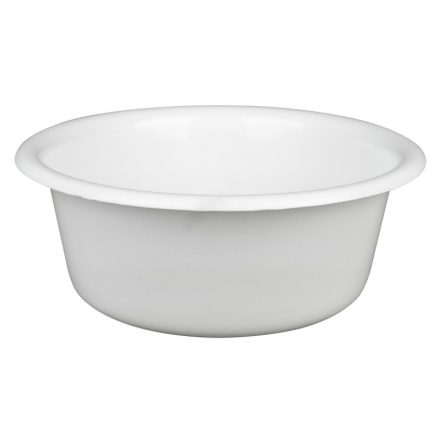 Fehér műanyag keverőtál, 3 literes, peremes kialakítással – 26 cm átmérő, élelmiszerbiztos anyagból