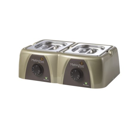 Meltinchoc analóg csokoládé olvasztó, 2×1,5 literes rozsdamentes tartállyal