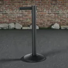 Kordonoszlop, fekete, 4,5 m fekete szalag, Largeflex