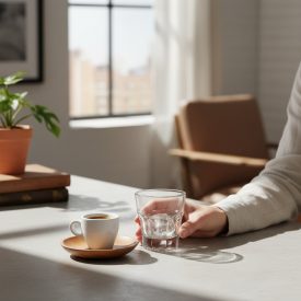 Casablanca vizes pohár, 140 ml, üveg