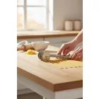 Tésztavágó, süteményosztó, 5 kerekes, hullámos, rozsdamentes