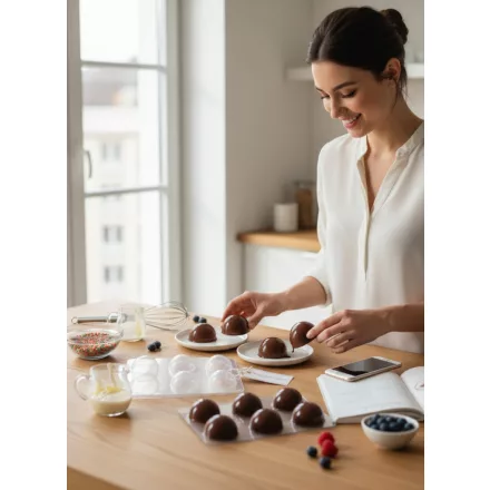 4 db-os félgömbkészítő készlet, polyetilén