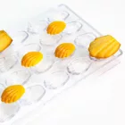 Bonbon csokoládéforma Madeleine (21MA1071) 275 x 175 x 25,5 mm polikarbonát