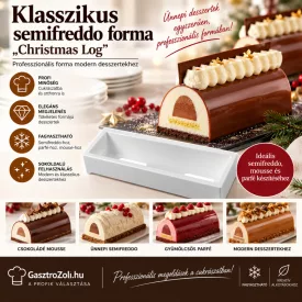 Klasszikus semifreddo (alagútforma) "Christmas Log"