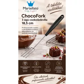 Martellato ChocoFork 3 ágú csokoládévilla – 18,5 cm