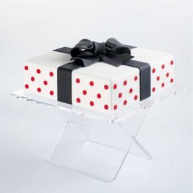 Martellato Falaka átlátszó plexi kínáló asztal, 30 × 30 × 19 cm – olasz minőség