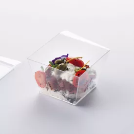 ZEN 460 ml átlátszó pohárkrém-desszert tégely