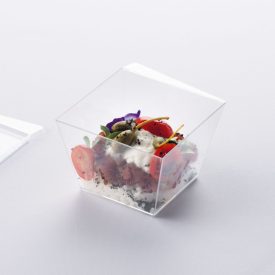 ZEN 460 ml átlátszó pohárkrém-desszert tégely