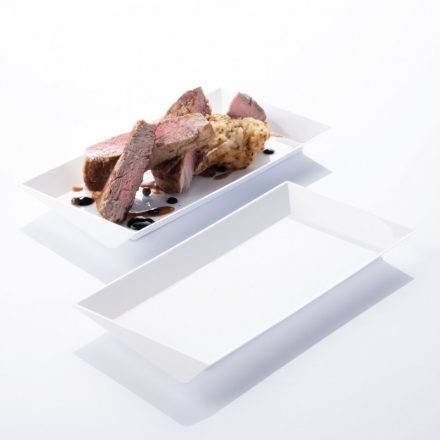 ZEN fehér fingerfood kínálótálca 110X245 mm, polikarbonát
