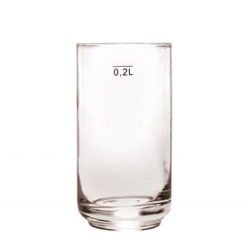 Gasztro pohár 200 ml mértékjeles, üveg, 12 db-os csomag