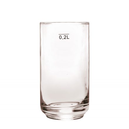Gasztro pohár 200 ml mértékjeles, üveg, 12 db-os csomag