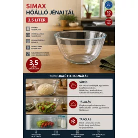 Simax Hőálló jénai tál, 3,5 liter