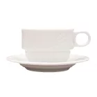 Arcadia mokkás csésze és alj 80 ml – fehér porcelán, klasszikus elegancia