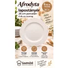 Afrodyta lapostányér 26 cm porcelán, 6 db-os csomag