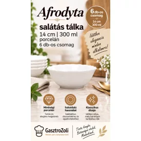   Afrodyta salátás tálka 14 cm 300 ml porcelán, 6 db-os csomag 