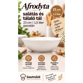   Afrodyta salátás és tálaló tál 23 cm 1,5 liter porcelán