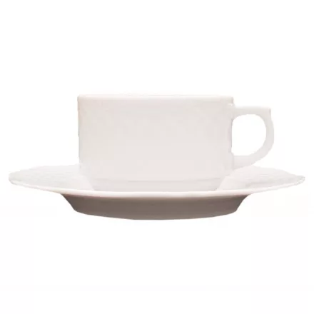 Afrodyta teacsésze+alj 190 ml porcelán, 6 db-os csomag