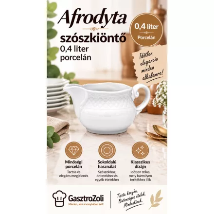 Afrodyta szószkiöntő 0,4 liter porcelán