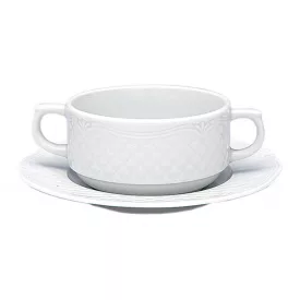 Afrodyta levesescsésze+alj 300 ml porcelán, 6 db-os csomag