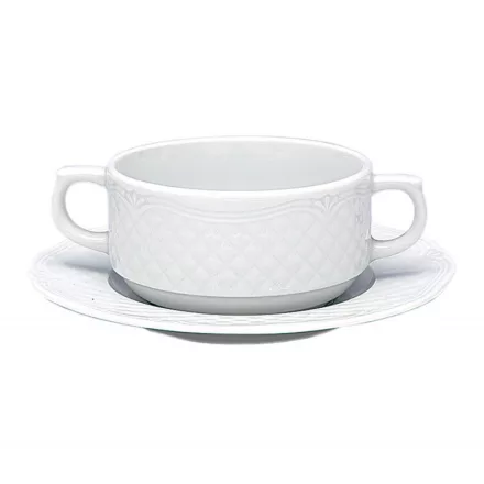 Afrodyta levesescsésze+alj 300 ml porcelán, 6 db-os csomag