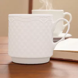 Afrodyta bögre 0,3 liter – fehér porcelánból készült, klasszikus formájú bögre, 6 darabos csomagban, mindennapi használatra és vendéglátóhelyekre