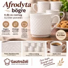 Afrodyta bögre, 6 db-os csomag, 0,3 liter porcelán