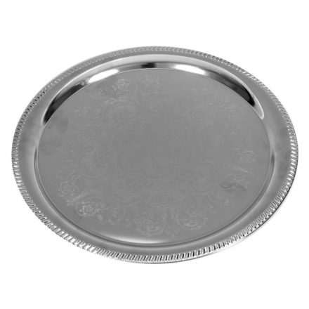 Tálca kerek méret 35,3 cm króm