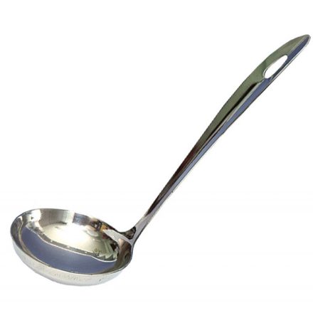 Rozsdamentes pörköltes merőkanál 50 ml – mini bográcshoz, 7x20,5 cm