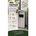 Álló hamuzó 61-30-24 cm, rozsdamentes
