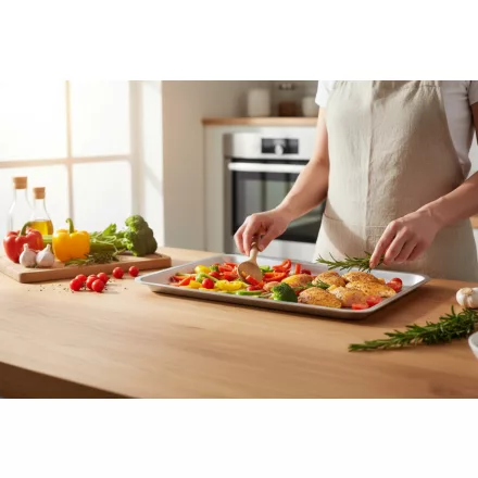 Sütőtálca GN 1/1 53x32,5x2,5cm alu.