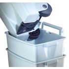 Pedálos szemetes 120 literes zöld tetővel