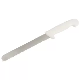 Kenyérvágó kés 20 cm penge fehér nyéllel