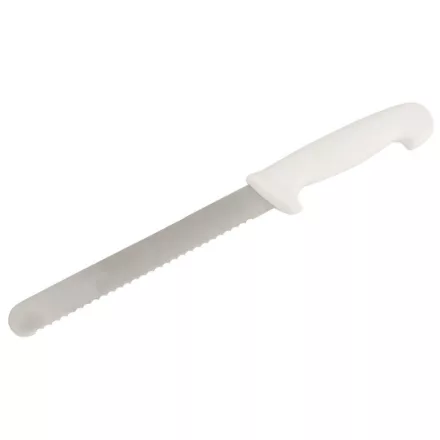 Kenyérvágó kés 20 cm penge fehér nyéllel