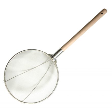 Erősített szűrő fa nyéllel 43-30 cm