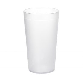 Homokfúvott polikarbonát pohár 240 ml – törhetetlen és csúszásmentes pohár gyerekeknek és szabadtéri eseményekhez