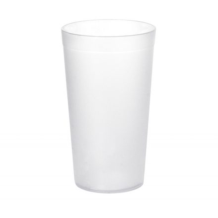 Homokfúvott polikarbonát pohár 240 ml – törhetetlen és csúszásmentes pohár gyerekeknek és szabadtéri eseményekhez