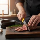 Arcos henteskés, 21 cm penge, sárga nyél