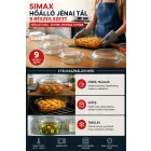 Hőálló jénai tál, 9 részes szett, Simax
