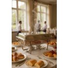 chafing edény meleg étellel mobil nézetben