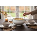 Afrodyta porcelán levestál fedővel 2,7 liter – klasszikus, elegáns porcelán tál levesek és főételek tálalásához, fedővel együtt