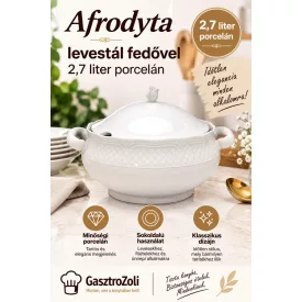 Afrodyta levestál fedővel 2,7 liter porcelán