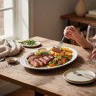 Kaszub sültestál 30 cm ovális fehér porcelán