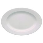 Kaszub sültestál 30 cm ovális fehér porcelán